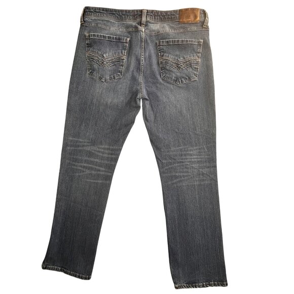 Seven7 Jeans Mens 38x31 Blue Straight Fit Premium Denim Saville DK Stretch Pants - Picture 1 of 16